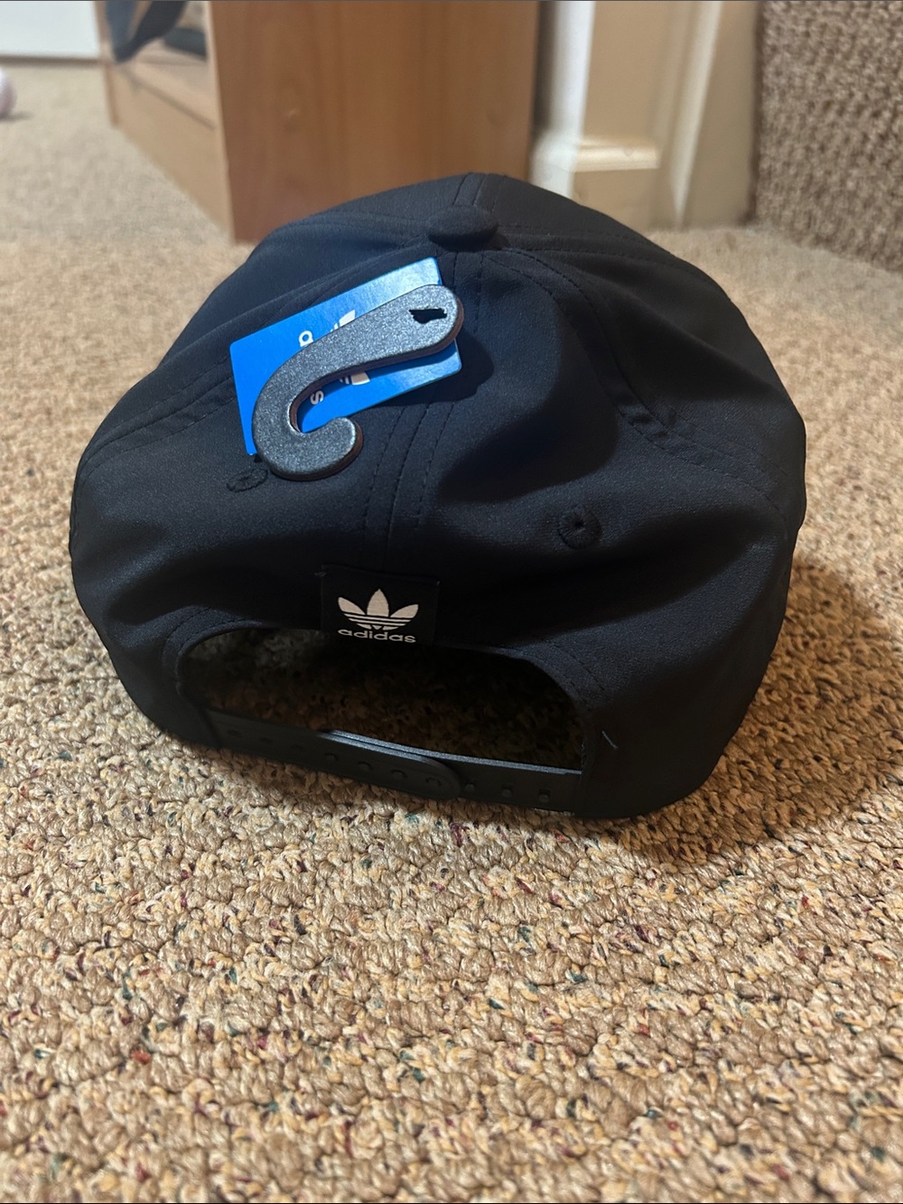 adidas Black Cap with White Trefoil Logo - Picture 2 of 6